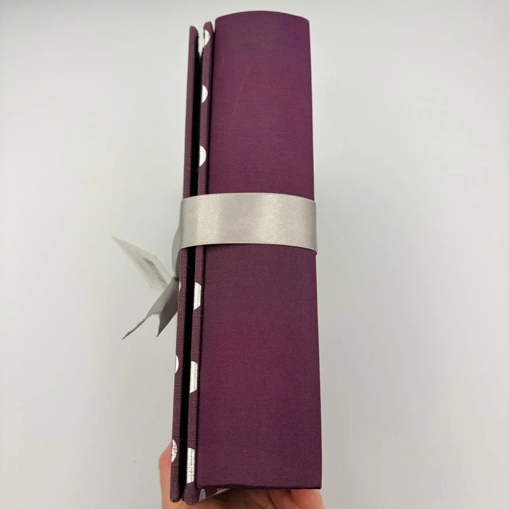 Target 2 Photo Album Gift Set Purple Silver Polka Dot 80 Photos Acid Free Pocket